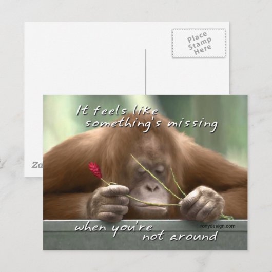 Vermisst Postkarte (Vorne/Hinten)