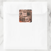 Vermisst Quadratischer Aufkleber (Tasche)