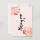 "Vermisst" Rosengrüßkarte Dankeskarte (Vorderseite)