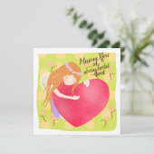 Vermisst Sie auf jeder Herzschlagkarte Feiertagskarte (Stehend Vorderseite)