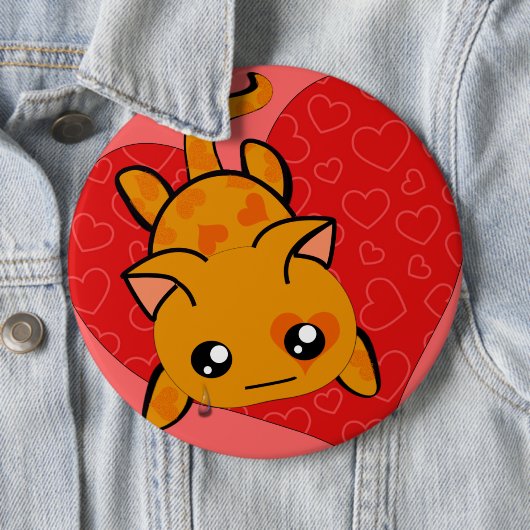 Vermisst Sie auf Valentinstag Sad Kitty Cat Button (Beispiel)