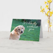 Vermisst Sie Gruß-Karte Karte (Gelbe Blume)