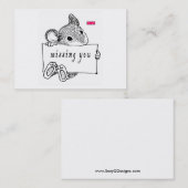 Vermisst Sie Grußkarte Visitenkarte (Vorne/Hinten)