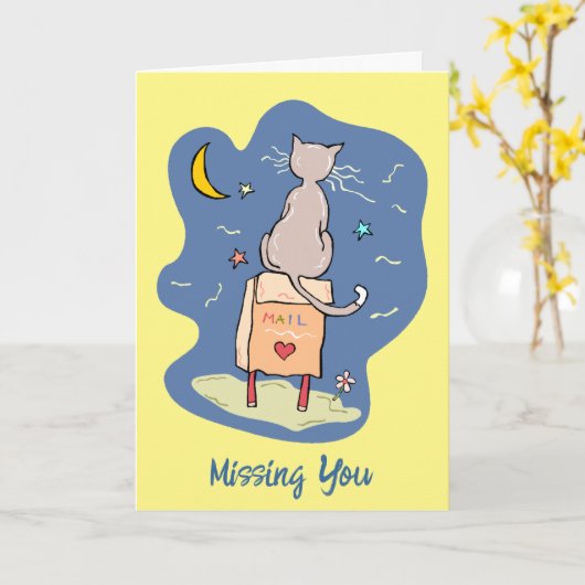 Vermisst Sie Grußkarten Karte (Gelbe Blume)