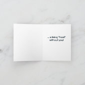 Vermisst Sie--Heulen am Mond Notecard Karte (Innenseite)