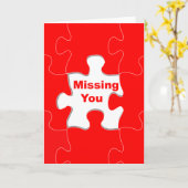 vermisst Sie Karte (Gelbe Blume)