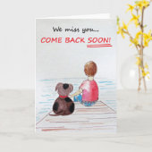 Vermisst Sie Karte (Gelbe Blume)