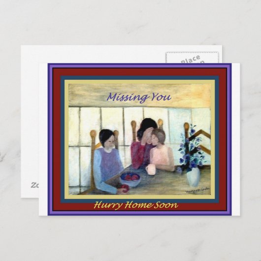 Vermisst Sie - Kunst - Postkarte (Vorne/Hinten)