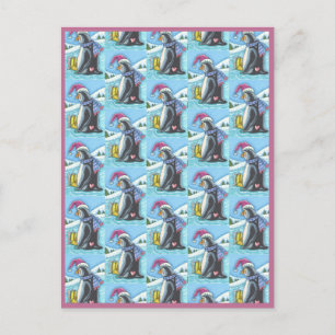 VERMISST SIE, LEONY HERZENGUIN WHIMSY HOLIDAY POSTKARTE