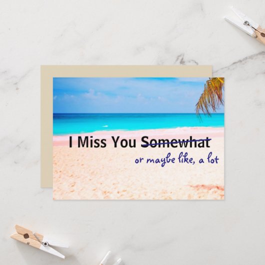 Vermisst Sie mal - Karte (Vorderseite/Rückseite Beispiel)