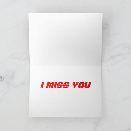 Vermisst Sie Rollen-Untersetzer-Liebe Karte (Innenseite)