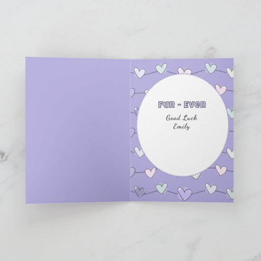 Vermisst Sie Sad Cat Cartoon Funny Sprichwort Karte (Innenseite)