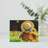 Vermisst Sie schreiben Postkarte (Stehend Vorderseite)