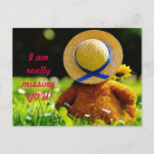 Vermisst Sie schreiben Postkarte (Vorderseite)