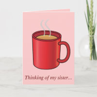 Vermisst Sie Schwester: Rote Kaffee-Tasse