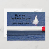 Vermisst Sie - Seagull Postcard Postkarte (Vorne/Hinten)