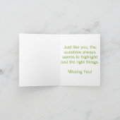 Vermisst Sie texturierte Sonnenblumen Monsun Wolke Karte (Innenseite)