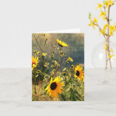 Vermisst Sie texturierte Sonnenblumen Monsun Wolke Karte (Gelbe Blume)