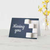 Vermisst Sie Toilettenpapier lustige Quarantäne co Karte (Gelbe Blume)