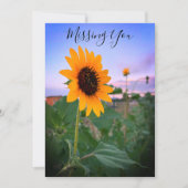 Vermisst Sonnenblumen im Foto nach Maß Karte (Vorderseite)