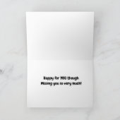 "VERMISST U SEIT U VERBUNDEN" FEIERTAGSKARTE (Innenseite)