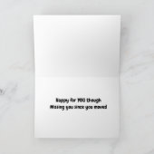 "VERMISST U SEIT U VERBUNDEN" FEIERTAGSKARTE (Innenseite)