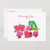 Vermisst, Vögel lieben Postkarte (Vorne/Hinten)