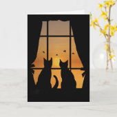 Vermisst, wir verpassen Ihre Katzen im Fenster Karte (Gelbe Blume)