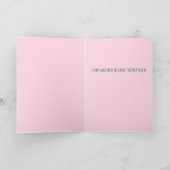 Vermisst You Pastel Floral Hübsch Girl Karte (Innenseite)