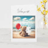 Vermisst You Teddy Bear Jigsaw Puzzle Karte (Gelbe Blume)