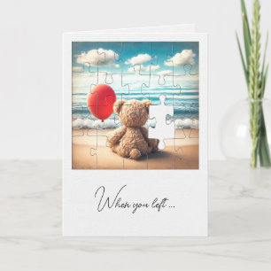 Vermisst You Teddy Bear Jigsaw Puzzle Karte