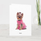Vermisst You Yorkshire Terrier Greeting Card Verse Karte (Rückseite)