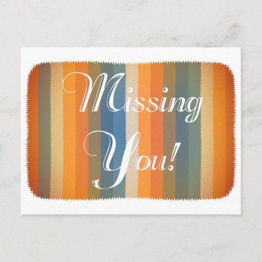 Vermisste Blankenfarben Spaß Orange Postkarte (Vorderseite)