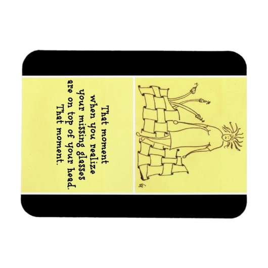 Vermisste Brille Magnet (Horizontal)