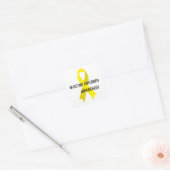 Vermisste Children Yellow Awareness Ribbon von Jan Quadratischer Aufkleber (Umschlag)