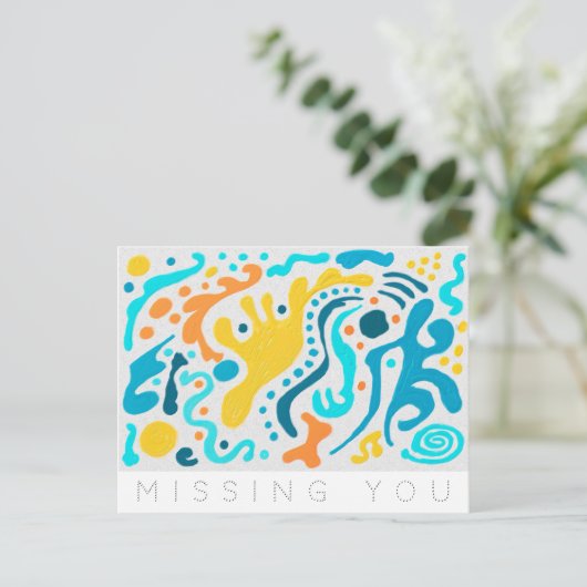 Vermisste Diffusion Postkarte (Stehend Vorderseite)