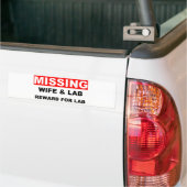 Vermisste Ehefrau Labrador Autoaufkleber (Auf Lkw)