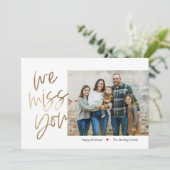 Vermisste Farbfotokarte Feiertagskarte (Stehend Vorderseite)