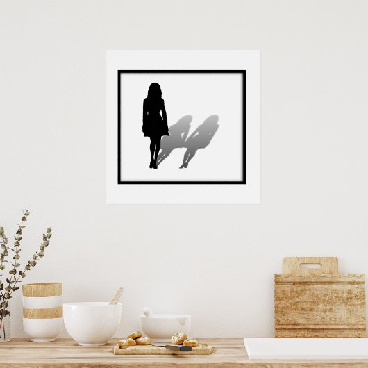 Vermisste Frau Poster (Küche)