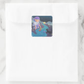 Vermisste Illustration Art Quadratischer Aufkleber (Tasche)