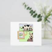 Vermisste Kuh Funny Cartoon Geschenke & Sammlerstü Postkarte (Stehend Vorderseite)