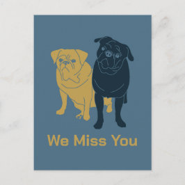 Vermisste Mops Postkarte