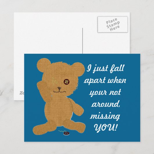 Vermisste Postkarte (Vorne/Hinten)