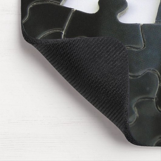 Vermisste Puzzleteile Schwarz-weiße Vorlage Mousepad (Ecke)