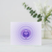 Vermisste Sie Double Lila Heart Spirale Art Postkarte (Stehend Vorderseite)