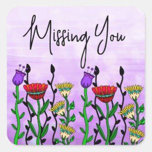 Vermisste Sie Hübsche Blume Aufkleber