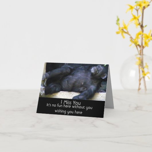 Vermisste Sie_ Karte (Gelbe Blume)