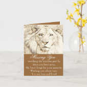 Vermisste Sie_ Karte (Gelbe Blume)