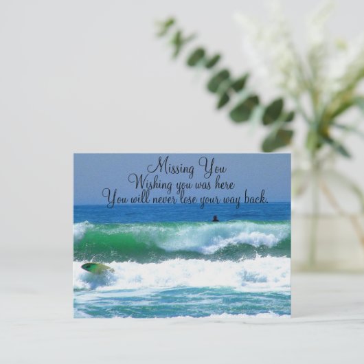 Vermisste Sie_ Postkarte (Stehend Vorderseite)