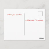 Vermisste Sie romantische rote Rose Foto personali Postkarte (Rückseite)